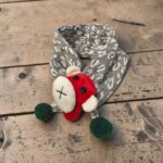 Παιδικό Καρό Κασκόλ με Κόκκινο Ζωάκι