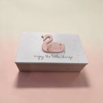 Παιδικό Ξύλινο Κουτί με Σχέδιο Κύκνο