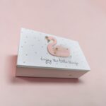 Ξύλινο Παιδικό Κουτί με Σχέδιο Κύκνο